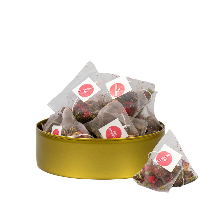 Kinkekomplekt: 4 kuldset teekarpi