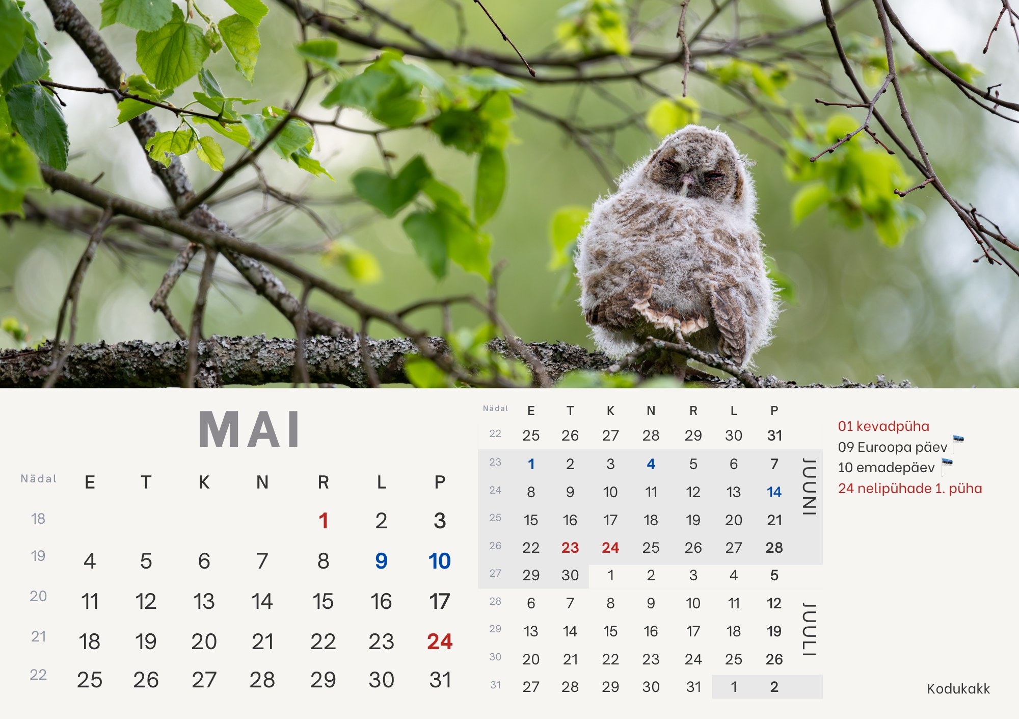 Loomade lauakalender 2026