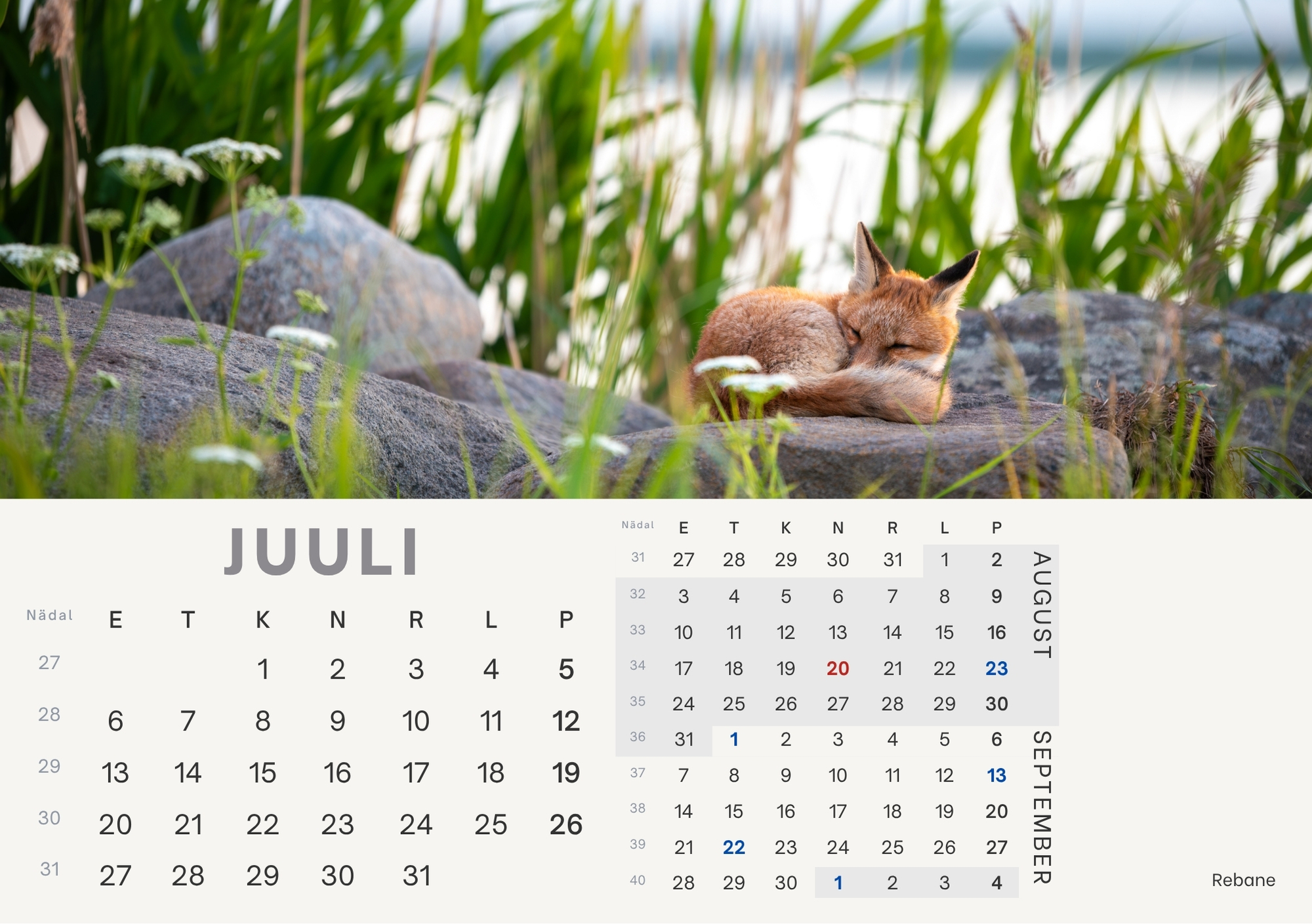 Loomade lauakalender 2026