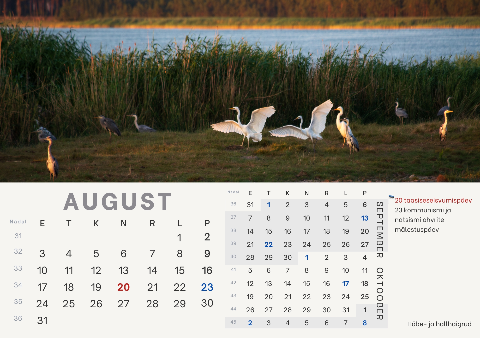 Loomade lauakalender 2026