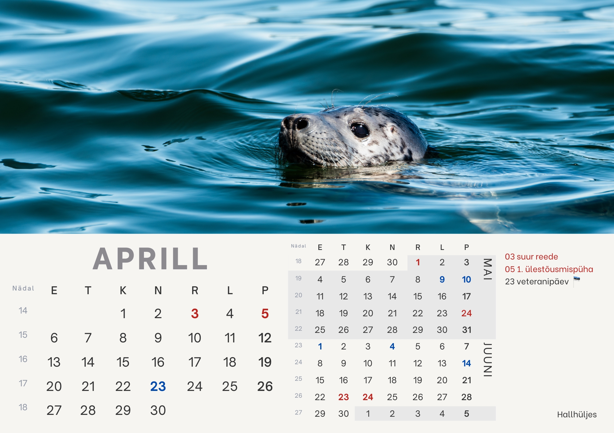 Loomade lauakalender 2026