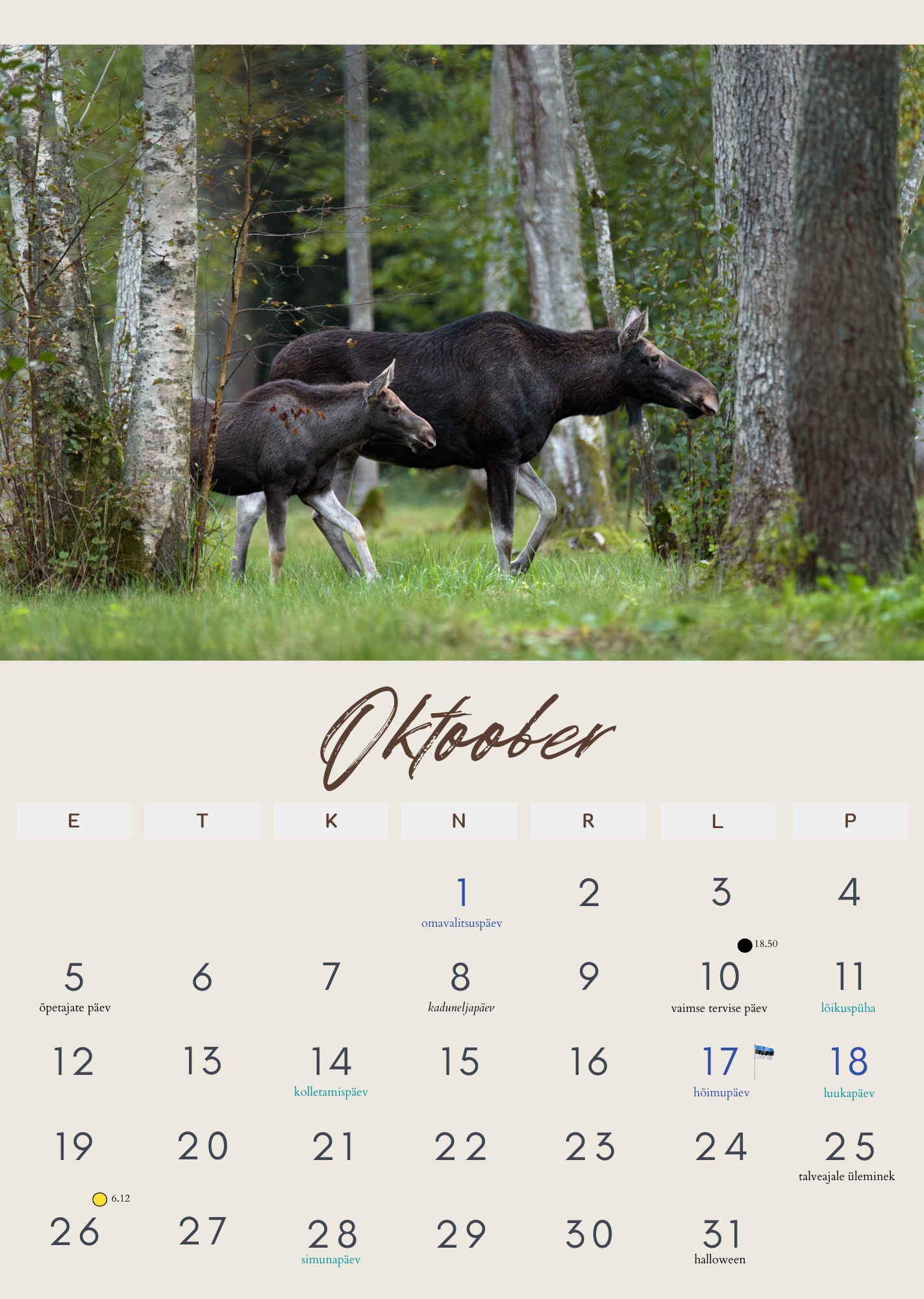 Loomade kalender 2026