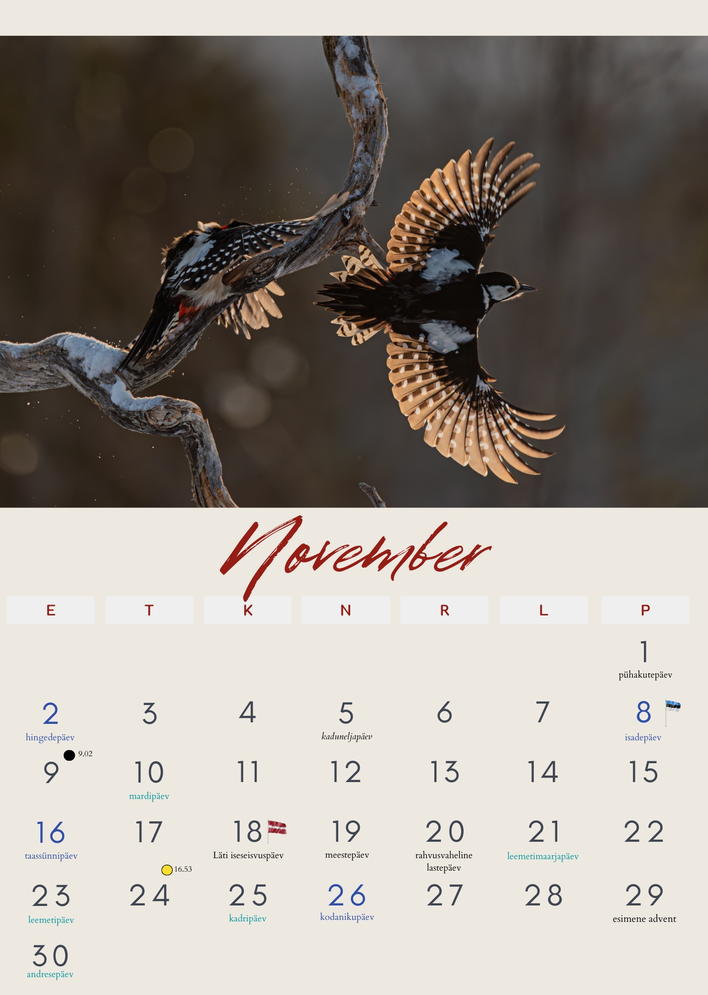 Loomade kalender 2026