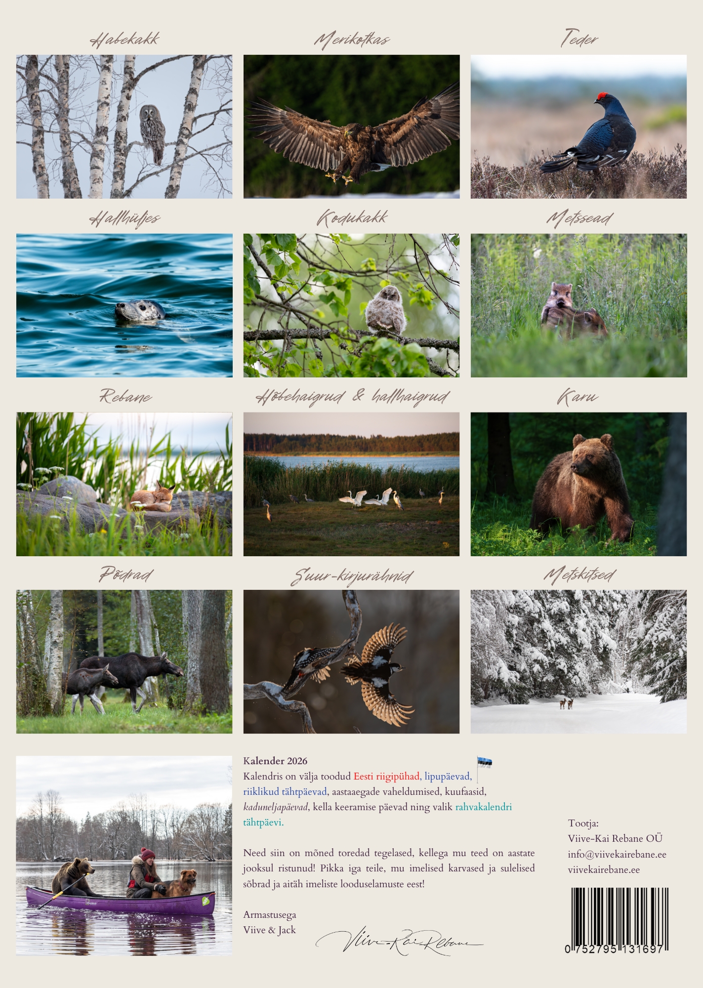 Loomade kalender 2026