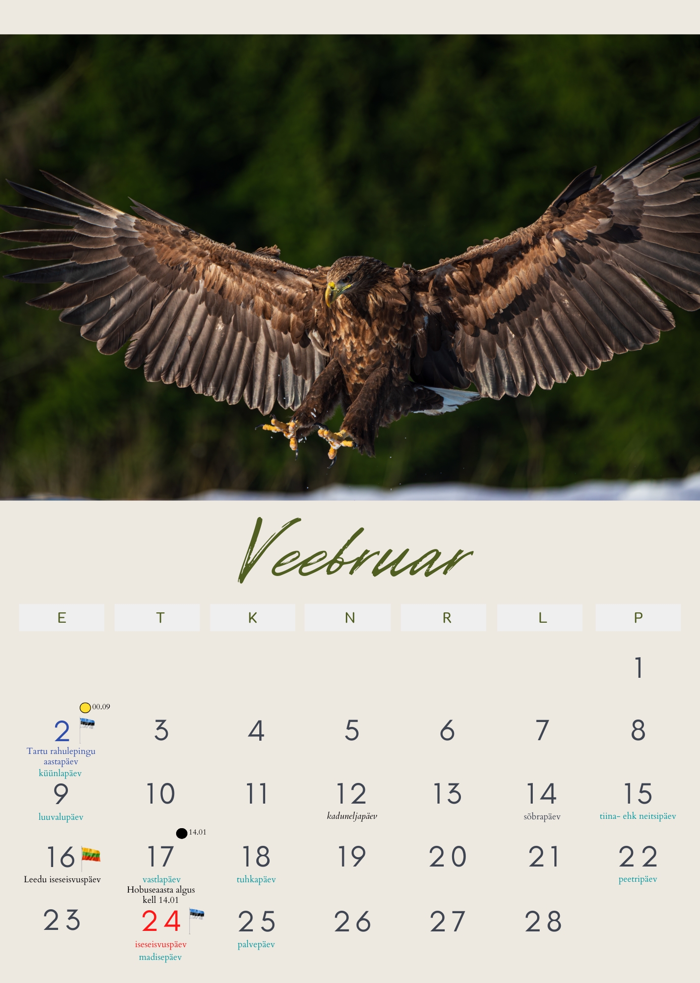 Loomade kalender 2026