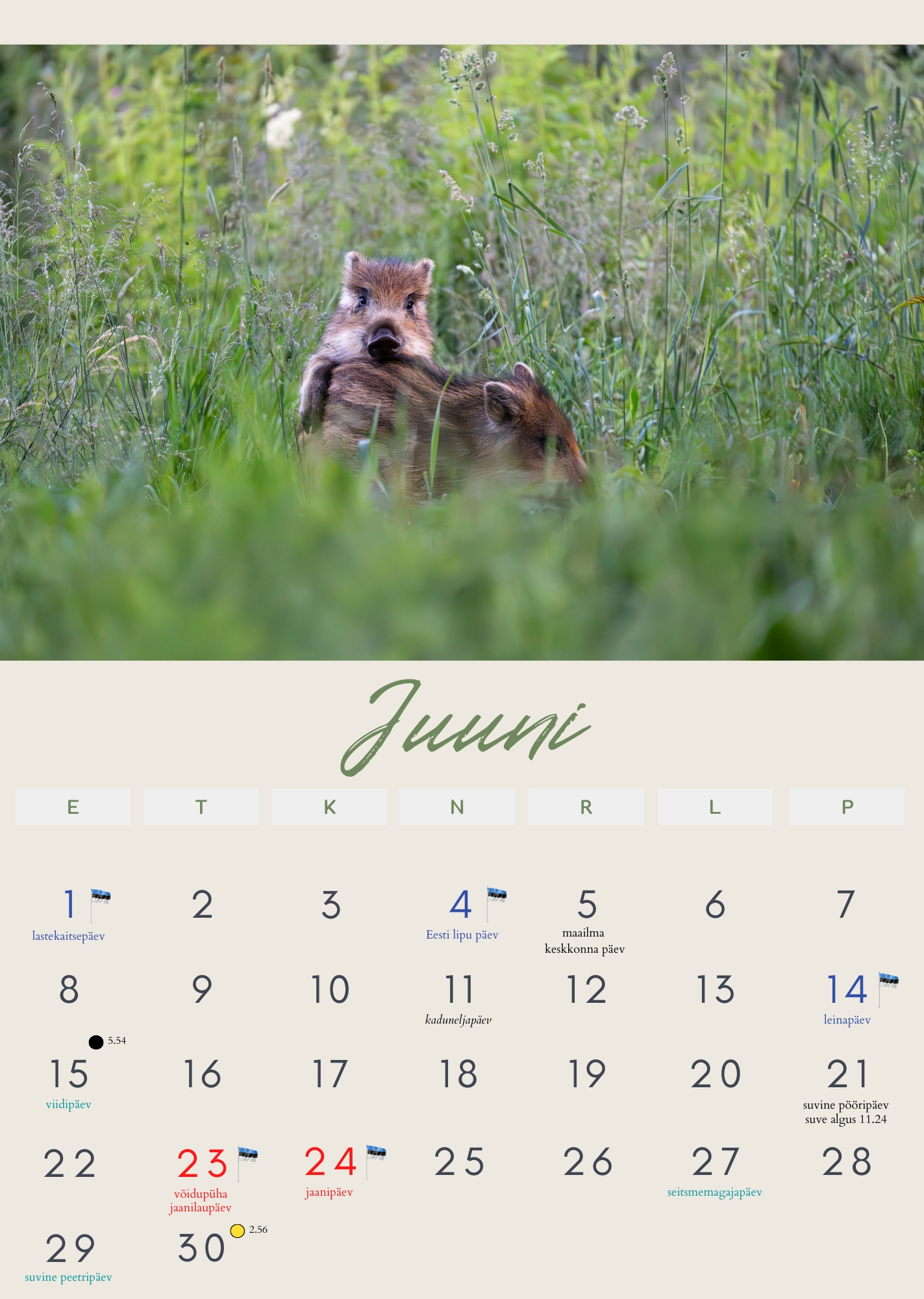 Loomade kalender 2026