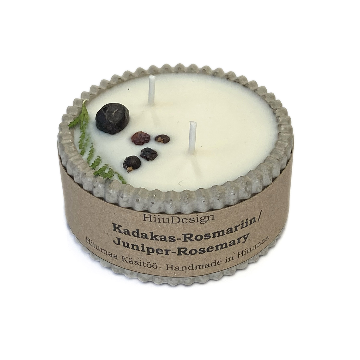 Küünal betoontopsis, kadakas + rosmariin