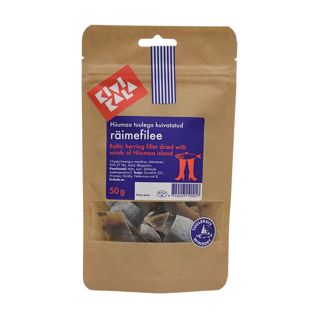 Kuivatatud räimefilee, 50g
